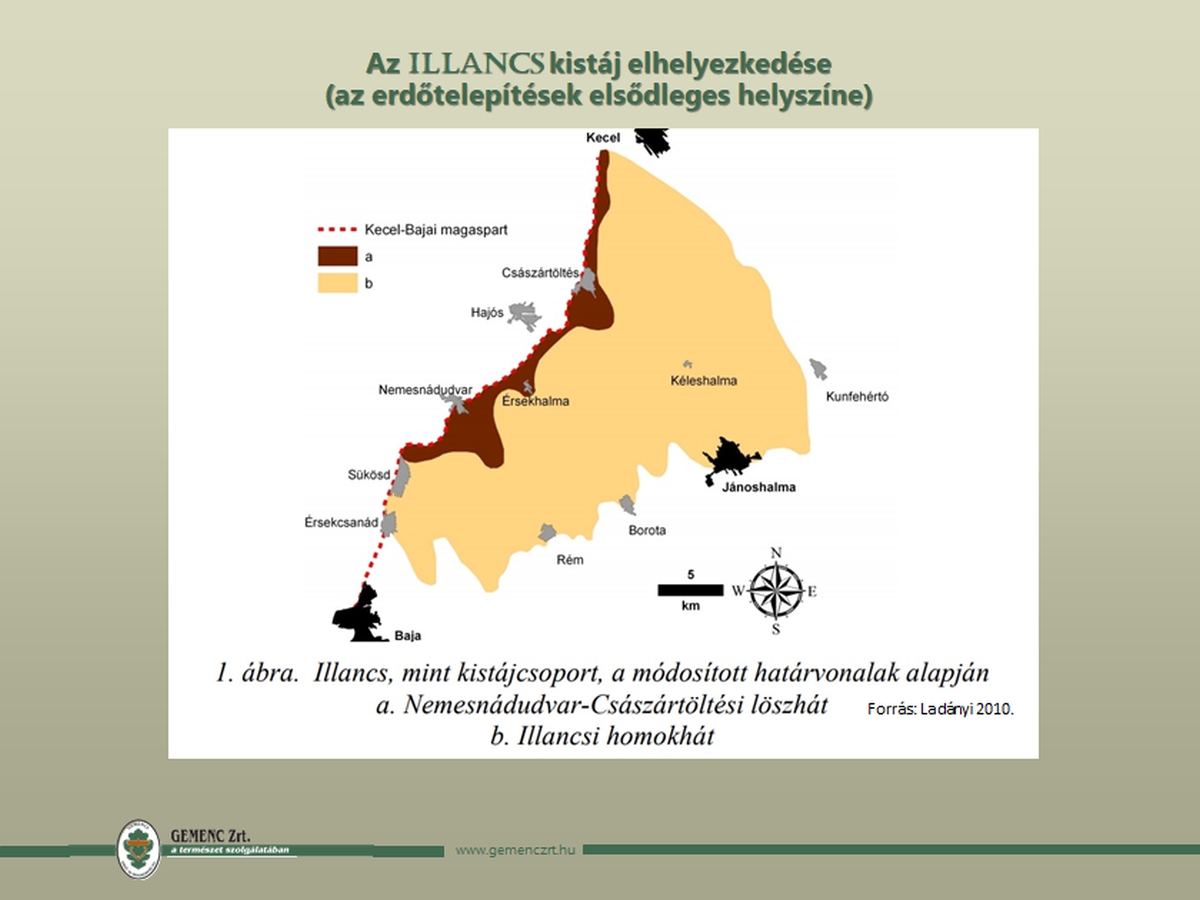 Az Illancs kistáj elhelyezkedése Az Illancs kistáj elhelyezkedése